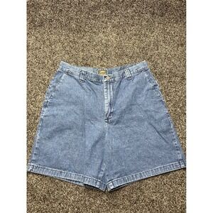 Riders Casuals Womens Denim Shorts Size 14M Blue High Waisted 100% Cotton